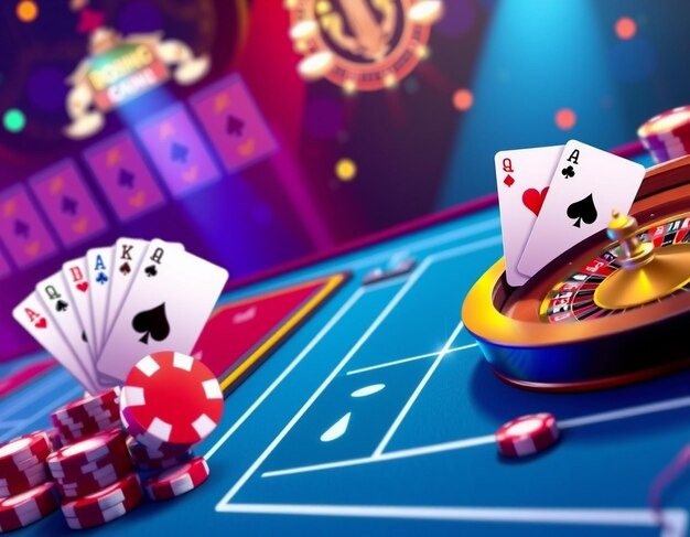 Multi-game dashboard showing live tables and slot options